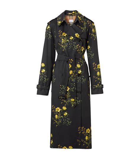 womens burberry floral coat|burberry winter coat women's sale.